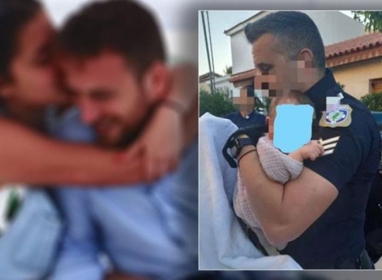 Συγκινητικό στιγμιότυπο: Αστυνομικός κρατά αγκαλιά το βρέφος της άτυχης Καρολάιν