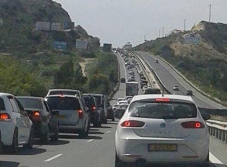 Αυξημένη κίνηση στον αυτοκινητόδρομο Αγίας Νάπας - Λάρνακας