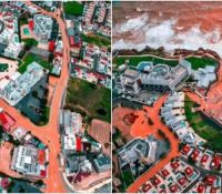Πλημμύρες Πρωταρά:  Οι απίστευτες φωτογραφίες από ψηλά